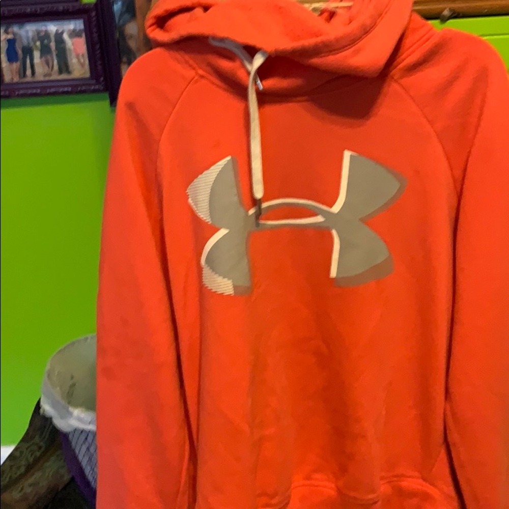 Orange under armor hoodie